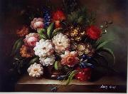 unknow artist Floral, beautiful classical still life of flowers.095 painting